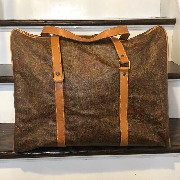 ETRO Milano Red Paisley Weekend Shoulder Bag - Picture 5 of 17